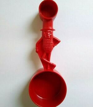 Mr Peanut Vintage Red Measuring Spoon Scoop 1950's Planters Peanuts Kitchenware